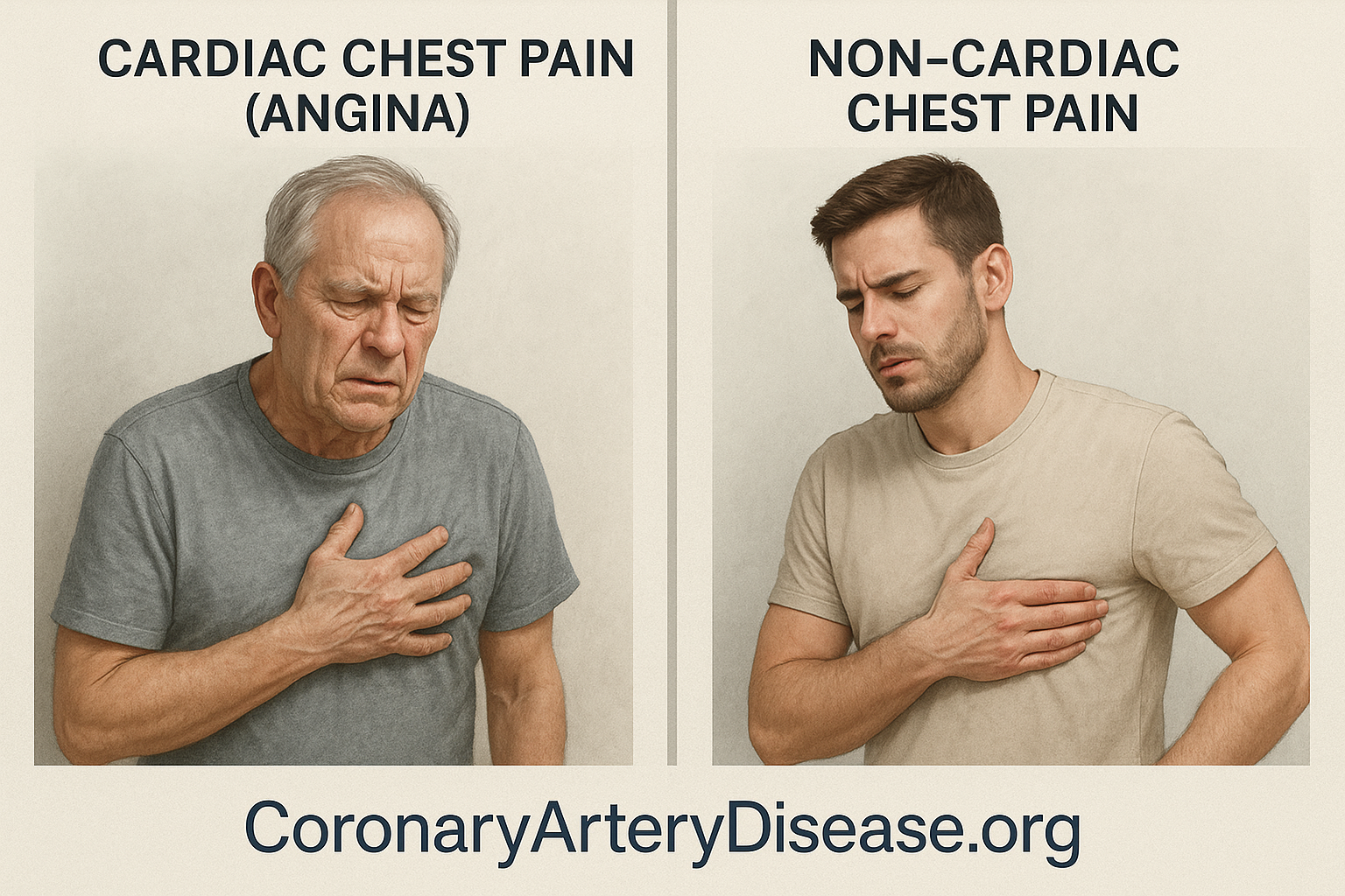 What is the difference between angina pain and chest pain?